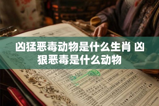 凶猛恶毒动物是什么生肖 凶狠恶毒是什么动物