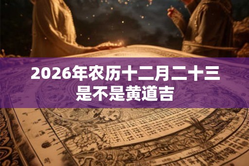 2026年农历十二月二十三是不是黄道吉