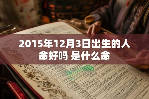 2015年12月3日出生的人命好吗 是什么命