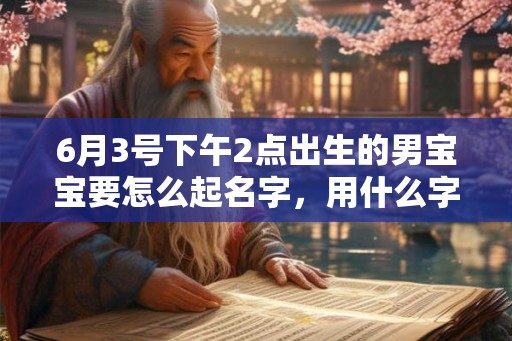 6月3号下午2点出生的男宝宝要怎么起名字，用什么字好听