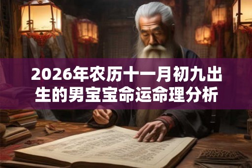2026年农历十一月初九出生的男宝宝命运命理分析