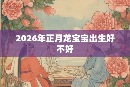 2026年正月龙宝宝出生好不好
