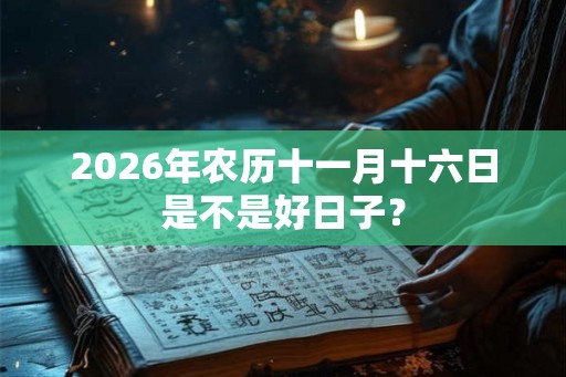 2026年农历十一月十六日是不是好日子？