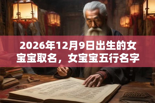 2026年12月9日出生的女宝宝取名，女宝宝五行名字起名