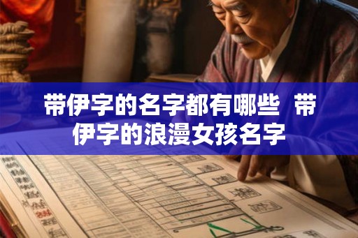 带伊字的名字都有哪些  带伊字的浪漫女孩名字