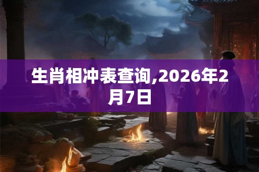 生肖相冲表查询,2026年2月7日 生肖相冲表查询,2026年2月7日