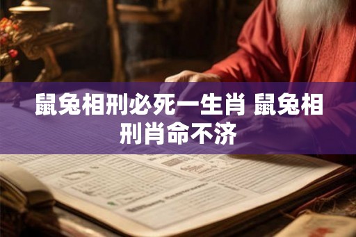 鼠兔相刑必死一生肖 鼠兔相刑肖命不济