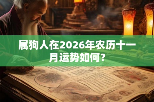 属狗人在2026年农历十一月运势如何？