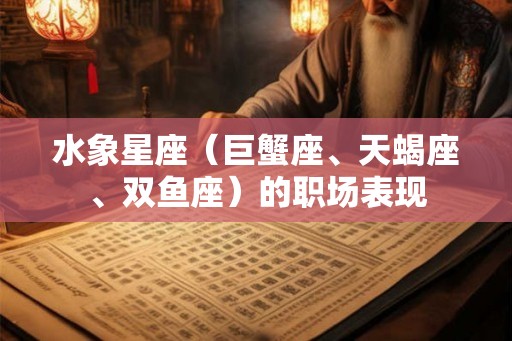 水象星座（巨蟹座、天蝎座、双鱼座）的职场表现
