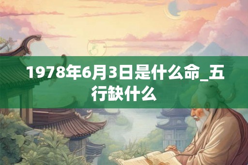1978年6月3日是什么命_五行缺什么