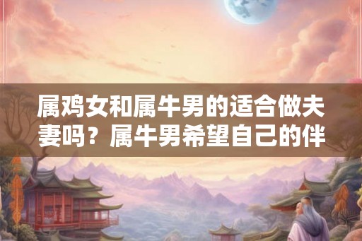 属鸡女和属牛男的适合做夫妻吗？属牛男希望自己的伴侣为自己做什么？