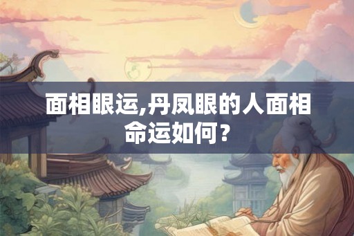 面相眼运,丹凤眼的人面相命运如何？