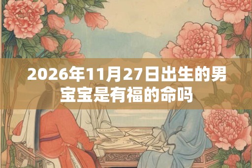 2026年11月27日出生的男宝宝是有福的命吗