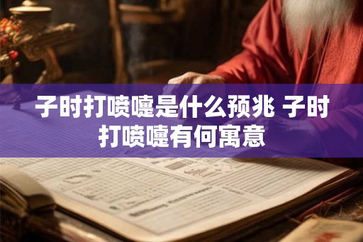 子时打喷嚏是什么预兆 子时打喷嚏有何寓意
