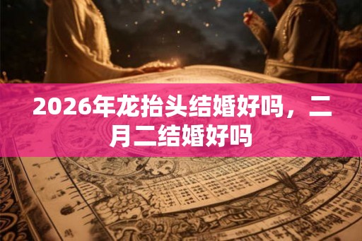 2026年龙抬头结婚好吗，二月二结婚好吗