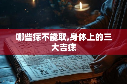 哪些痣不能取,身体上的三大吉痣