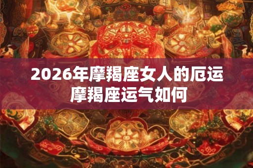 2026年摩羯座女人的厄运 摩羯座运气如何