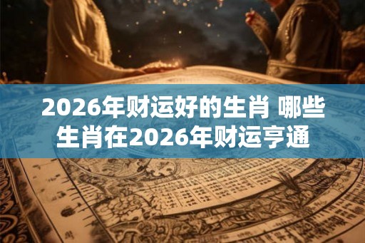 2026年财运好的生肖 哪些生肖在2026年财运亨通