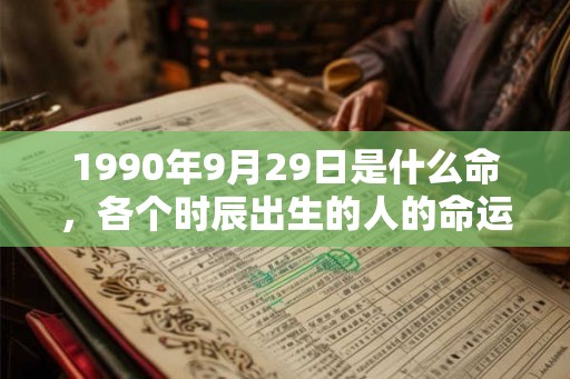 1990年9月29日是什么命，各个时辰出生的人的命运