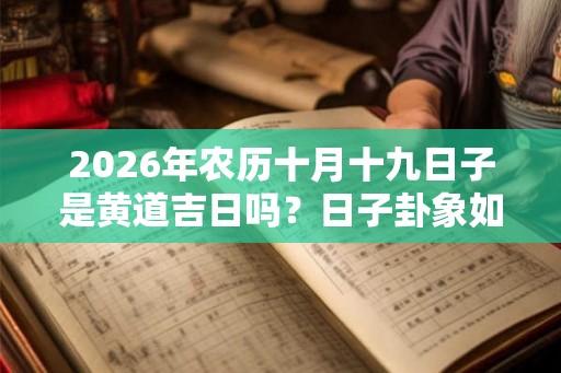 2026年农历十月十九日子是黄道吉日吗？日子卦象如何？