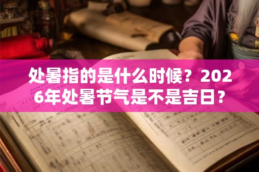 处暑指的是什么时候？2026年处暑节气是不是吉日？