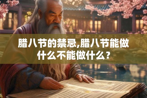 腊八节的禁忌,腊八节能做什么不能做什么？
