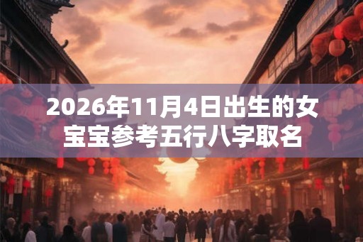 2026年11月4日出生的女宝宝参考五行八字取名