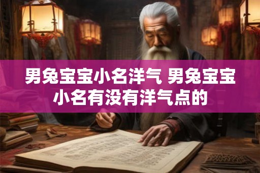 男兔宝宝小名洋气 男兔宝宝小名有没有洋气点的