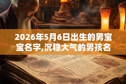 2026年5月6日出生的男宝宝名字,沉稳大气的男孩名