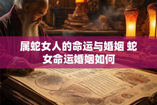 属蛇女人的命运与婚姻 蛇女命运婚姻如何