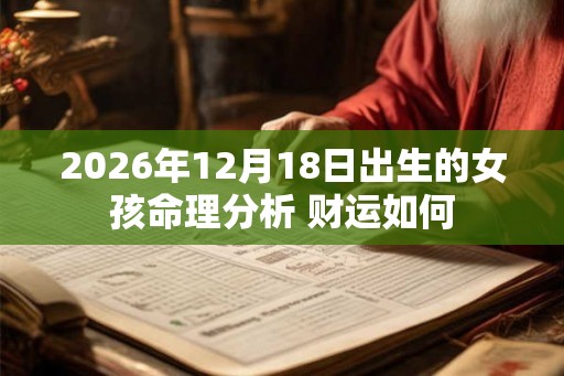 2026年12月18日出生的女孩命理分析 财运如何