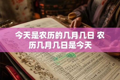 今天是农历的几月几日 农历几月几日是今天