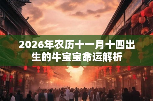 2026年农历十一月十四出生的牛宝宝命运解析 2026年农历十一月十四出生的牛宝宝命运解析