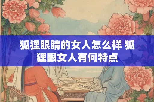 狐狸眼睛的女人怎么样 狐狸眼女人有何特点