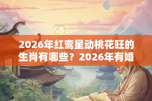 2026年红鸾星动桃花旺的生肖有哪些？2026年有婚运的生肖