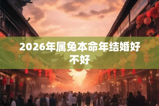 2026年属兔本命年结婚好不好