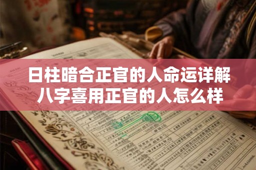 日柱暗合正官的人命运详解 八字喜用正官的人怎么样