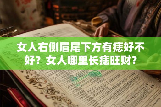 女人右侧眉尾下方有痣好不好？女人哪里长痣旺财？