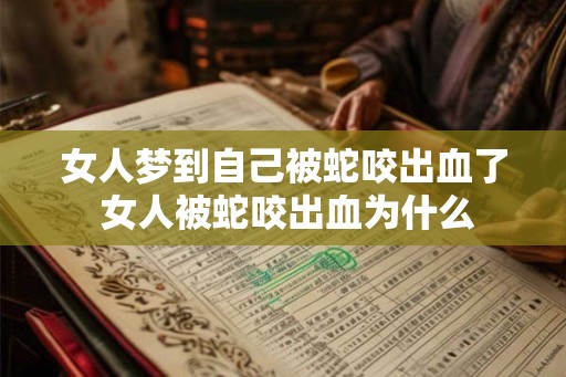 女人梦到自己被蛇咬出血了 女人被蛇咬出血为什么