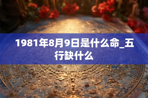 1981年8月9日是什么命_五行缺什么
