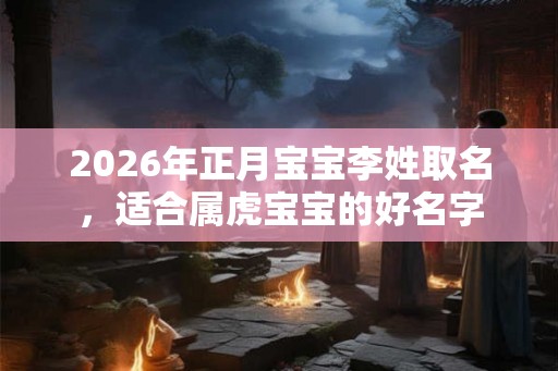 2026年正月宝宝李姓取名,适合属虎宝宝的好名字 2026年正月宝宝李姓取名,适合属虎宝宝的好名字