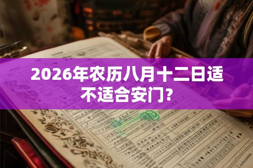 2026年农历八月十二日适不适合安门？
