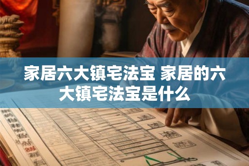 家居六大镇宅法宝 家居的六大镇宅法宝是什么