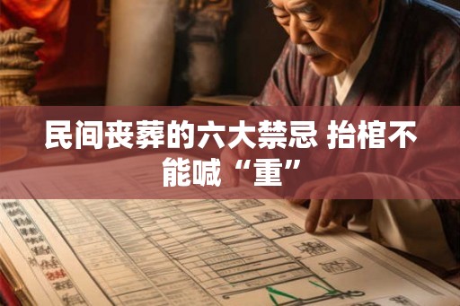 民间丧葬的六大禁忌 抬棺不能喊“重”