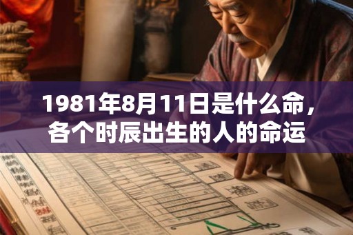 1981年8月11日是什么命,各个时辰出生的人的命运 1981年8月11日是什么命,各个时辰出生的人的命运