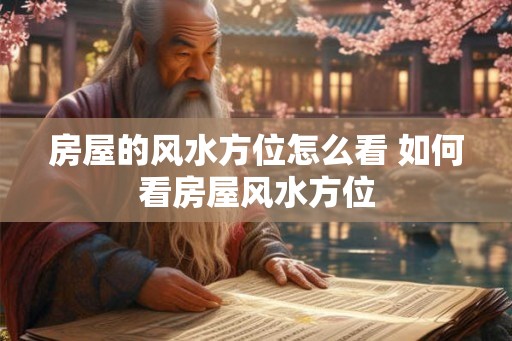 房屋的风水方位怎么看 如何看房屋风水方位