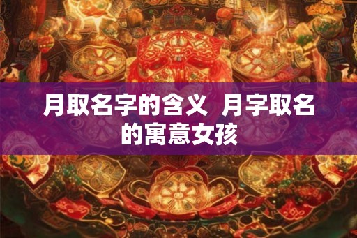 月取名字的含义  月字取名的寓意女孩