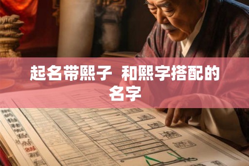 起名带熙子  和熙字搭配的名字