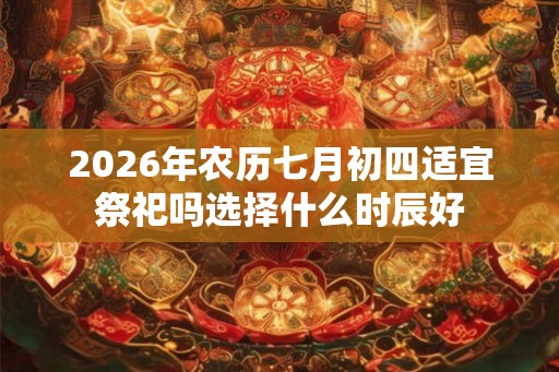 2026年农历七月初四适宜祭祀吗选择什么时辰好