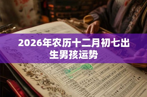 2026年农历十二月初七出生男孩运势